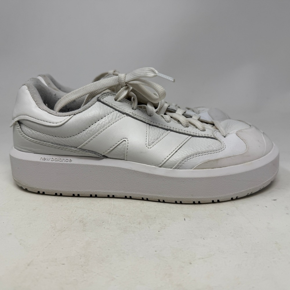 New Balance Sneaker Mens 9 CT302LA White Platform Leather EUC